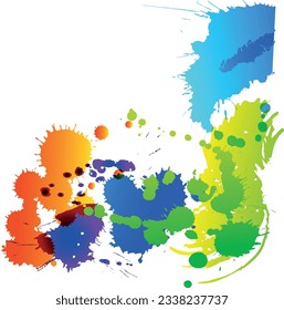 ilustración vectorial abstracta de salpicaduras de color de agua aisladas en fondo blanco