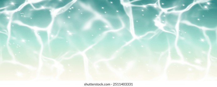 Ilustração vetorial abstrata de reflexões de superfície de água, com luz suave e cintilante e um gradiente calmante, perfeito para o verão, natureza ou projetos e fundos com temática aquática.