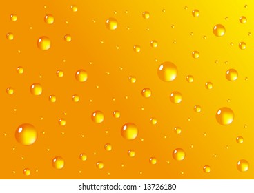 Abstract vector illustration of waterbubbles in beer