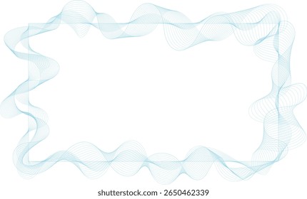 abstract vector illustration of wave lines frame