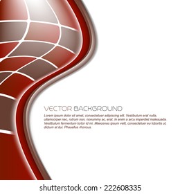 Abstract vector illustration with wave on a clean background/design with place for your content