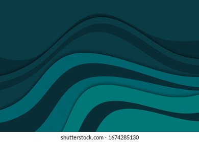 Abstract vector illustration with waves. Curve lines.