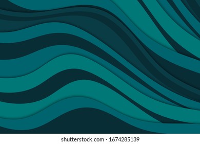 Ilustración vectorial abstracta con ondas. Líneas de curva.