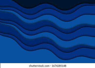 Abstract vector illustration with waves. Curve lines.
