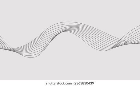 Abstract vector illustration of waves. Wavy vector elements.