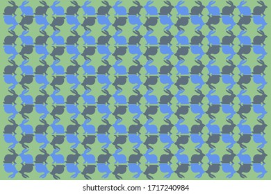 abstract vector illustration with wavy lines, with rabbit design