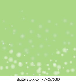 Abstract vector illustration. White flakes on a light green background.