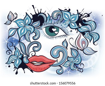  Abstract vector illustration .Winter's Tale.