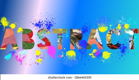 Abstract vector illustration with "abstract" writing to describe the design