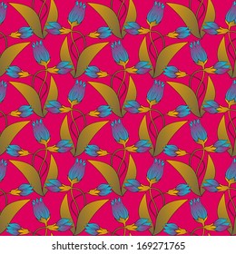 abstract vector illustration with yellow flowers