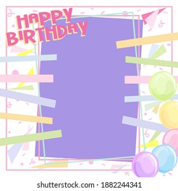 Abstract Vector illustration,Graphics geometric shape.
There is font happy birthday on top.
Design for web,social,card,cover


