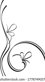 The abstract vector illustrations. Borders, tattoo or design elements. In the black color on white background. With place for text or image. Web site page and mobile app design.