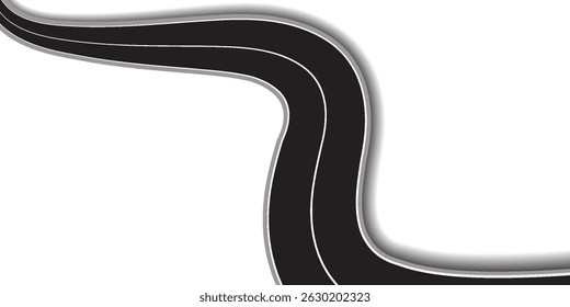 Abstract vector illustrations of winding curve road infographic concept on a white background. Way location, highway, direction, transportation, pin pointer, timeline concept template