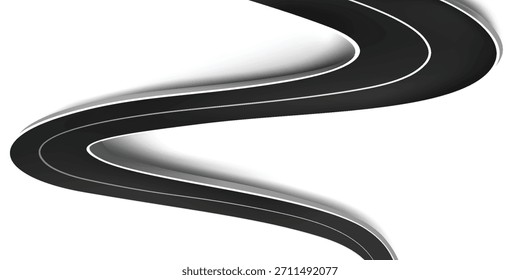 Abstract vector illustrations of winding curve road infographic concept on a white background. Way location, highway, direction, transportation, pin pointer, timeline concept template