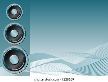 Abstract vector ilustration of speakers