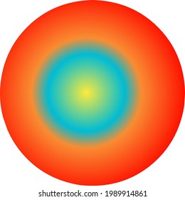 Abstract vector image of circle shape with gradient color.