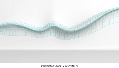 Abstract vector image of a curved line in light gray color.