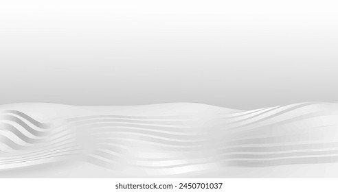 Abstract vector image of a curved line in light gray color.