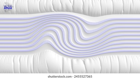 Abstract vector image of a curved line in light gray color.