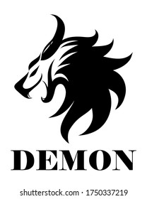 The abstract vector image of a demon. It is suitable for making logos or decorations.