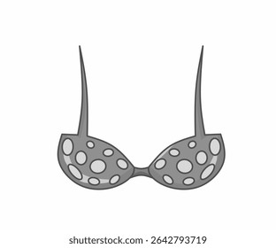 abstract vector image of gray bra in summer