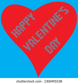 Abstract vector image of a heart. Happy Valentine's Day. Template for packages, banners, posters, flyers, invitations, advertising, festive corporate events. Fashion accessories for clothes.