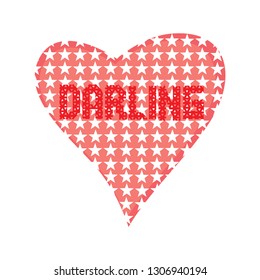 Abstract vector image of a heart. Happy Valentine's Day. Template for packages, posters, flyers, invitations, advertising, festive corporate events. Fashion accessories for clothes. Heart love.