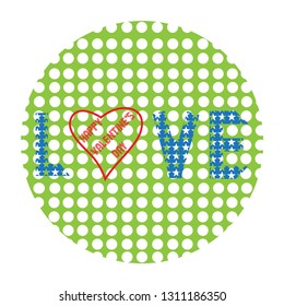 Abstract vector image of a heart. Happy Valentine's Day. Template for packages, posters, flyers, invitations, advertising, festive corporate events. Heart love.