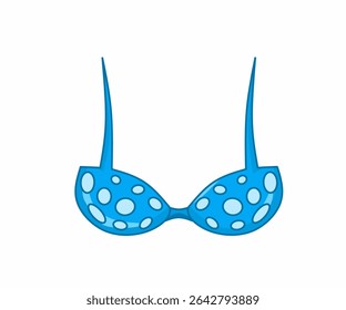 imagem vetorial abstrata de sutiã azul claro no verão