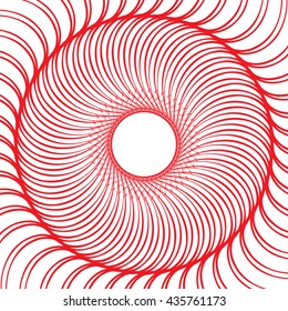 abstract vector image on the basis of divergent, convergent rays to a single point or a circular space with a different wave effects