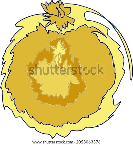 Abstract vector image on the theme of the apple of life. Promotes stress resistance, gently tune in to positive.