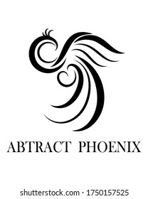 The abstract vector image of a Phoenix is suitable for making logos or decorations.