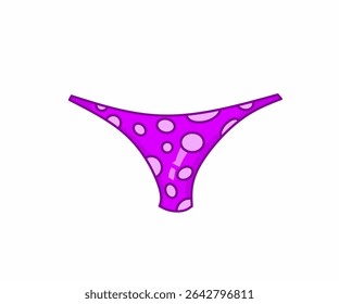 abstract vector image of purple bikini panties in summer