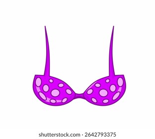 imagem vetorial abstrata de sutiã roxo no verão