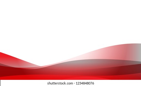 The Abstract vector image red wave on white background.
