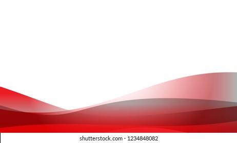 The Abstract vector image red wave on white background.