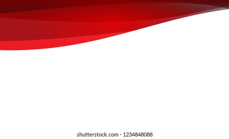 The Abstract vector image red wave on white background.