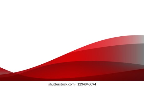 The Abstract vector image red wave on white background.