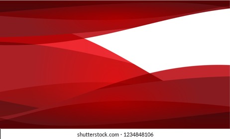 The Abstract vector image red wave on white background.