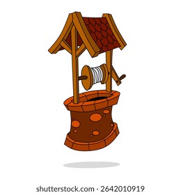 abstract vector image of renovated well water