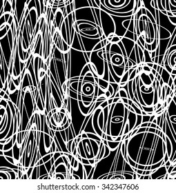 Abstract vector image with squiggly, squiggle lines