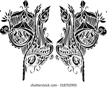 abstract vector of imagination line art