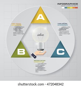 Abstract Vector infographic circle template with 3 steps. Business presentation template. EPS10.