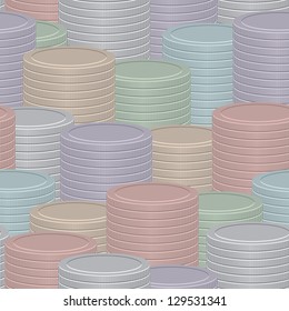 Abstract vector infographics background - stack of coins of different colors