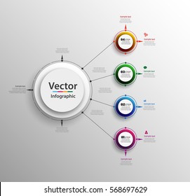 Vorlage für abstrakte Vektorgrafik-Zahlenoptionen. Kann für Workflow-Layout, Diagramm, Business Step Optionen, Banner, Web Design verwendet werden. eps10