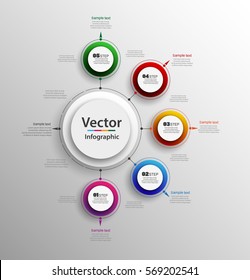 Abstract vector infographics number options template. Can be used for workflow layout, diagram, business step options, banner, web design. eps 10