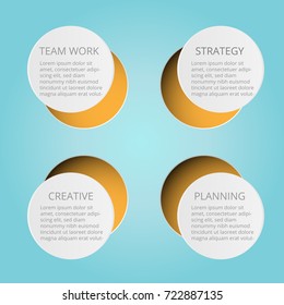 Abstract vector infographics options with icons for business or marketing process vector eps10 illustration