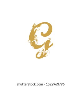 abstract vector Initial g letter luxury beauty flourishes ornament monogram wedding icon vintage