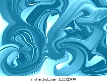 Abstract vector ink background. Marble style. Blue, white ink in water