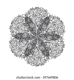 abstract vector isolate flower or snowflake